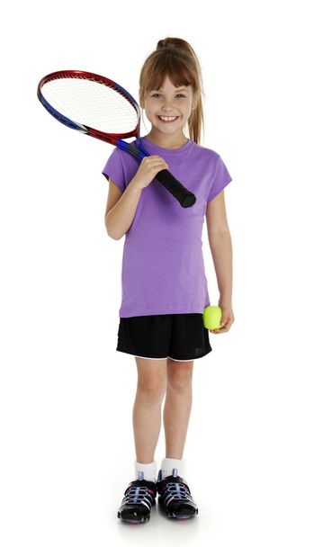 Cute Little Tennis Girl - Foto, Imagem
