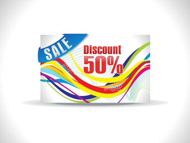 abstract colorful discount card template - Vektor, obrázek