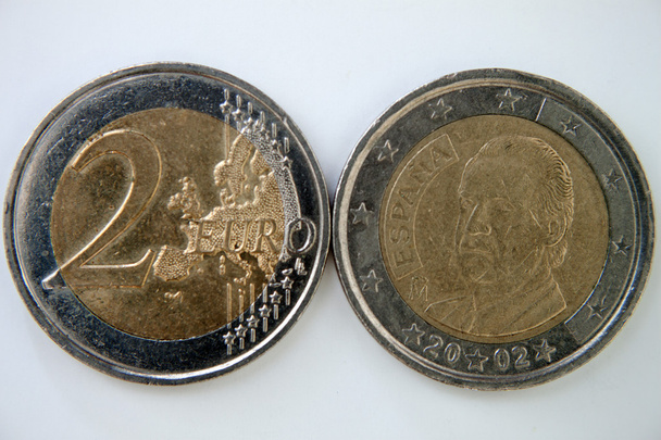 spanische 2-Euro-Münze - Foto, Bild