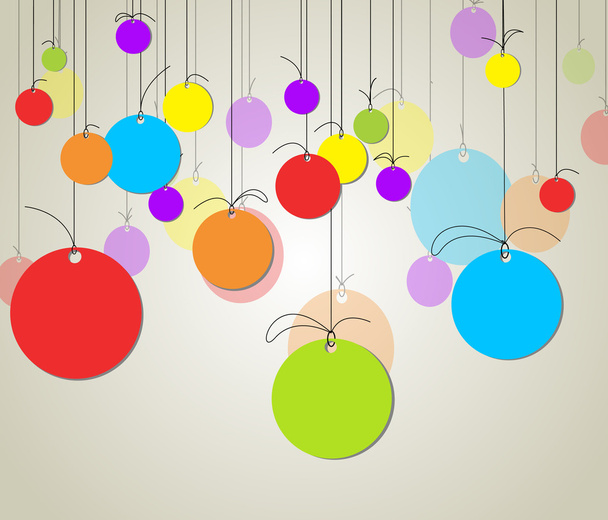 Hanging Christmas Balls - Vector, Image