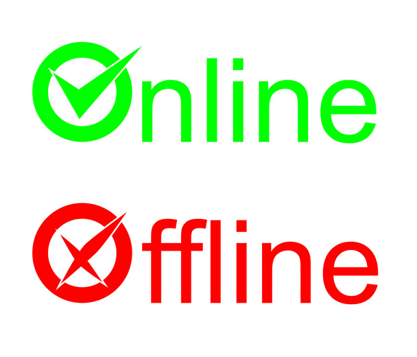 segno offline online
 - Vettoriali, immagini