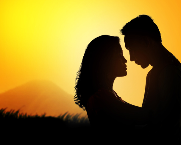 The Couple Silhouette - Fotografie, Obrázek