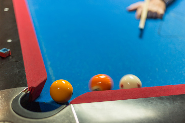Pool table with motion blur - Φωτογραφία, εικόνα