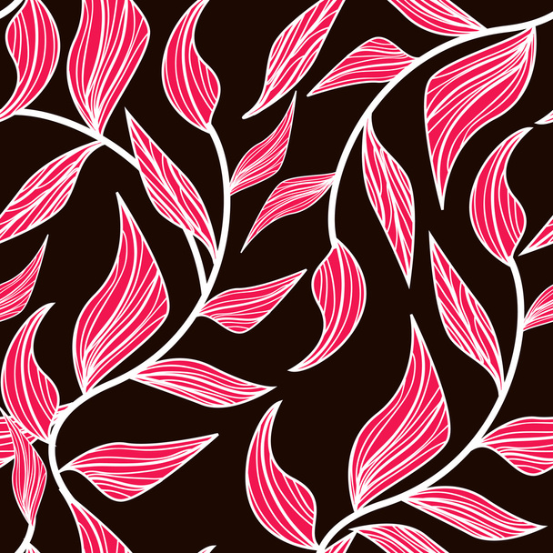 Pink leafs - Vektor, Bild