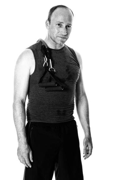 Man With Resistance Band - Foto, immagini