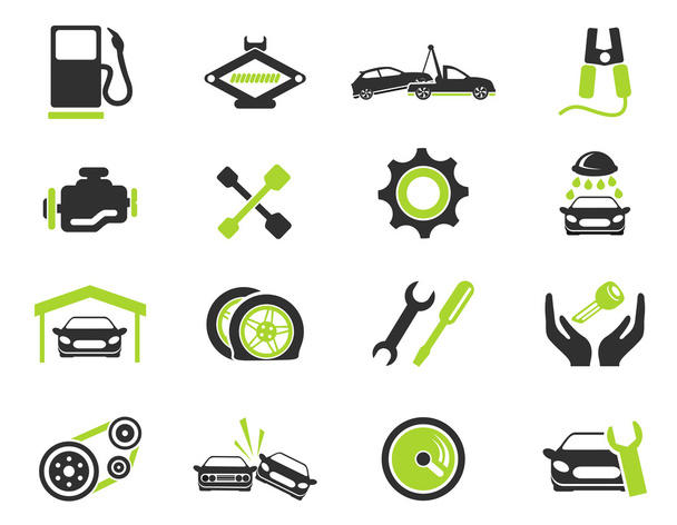 Professional Auto Car Detailer Icons Set Vector Illustrations Auto