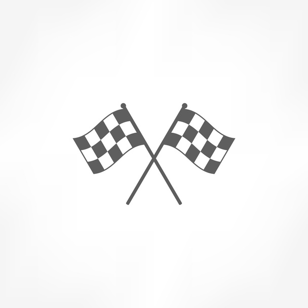icono de la bandera de carreras
 - Vector, imagen