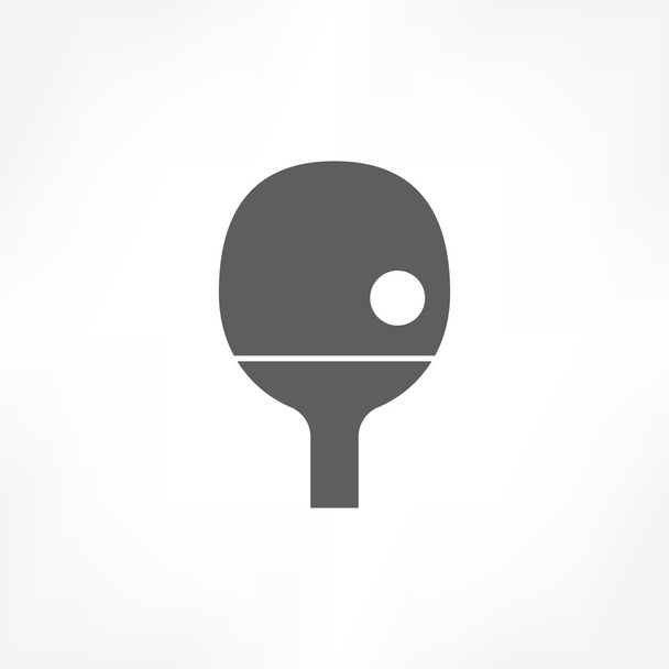 значок настольного тенниса
 - Вектор,изображение