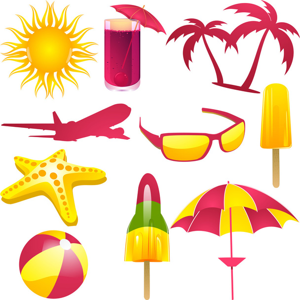 Summer vacation labels - Vector, Image