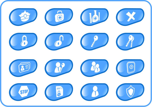 Security icons - Vector, Image