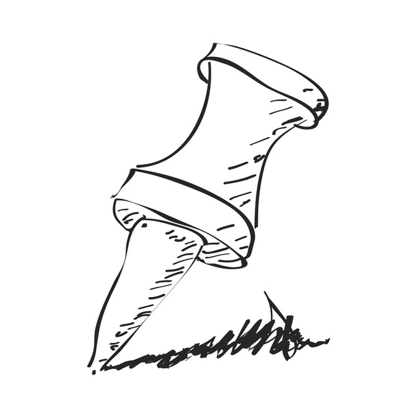 Doodle simples de um alfinete de mapa
 - Vetor, Imagem