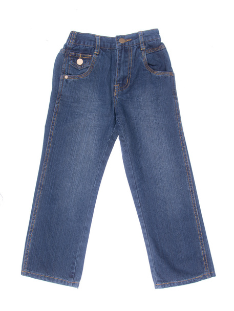 jeans for kids or blue color jeans on a background. - Foto, Imagem