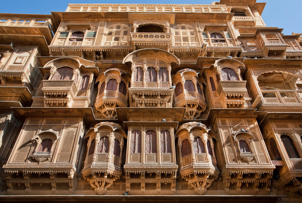 geschnitzte volumetrische Gebäude in Indien - Foto, Bild