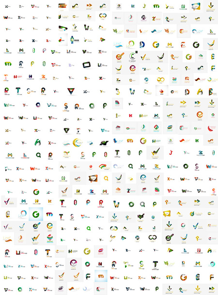 Збірка логотипів, абстрактний набір географічних значків бізнесу
 - Вектор, зображення