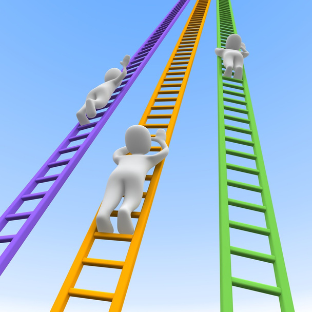 competitie en ladders - Foto, afbeelding