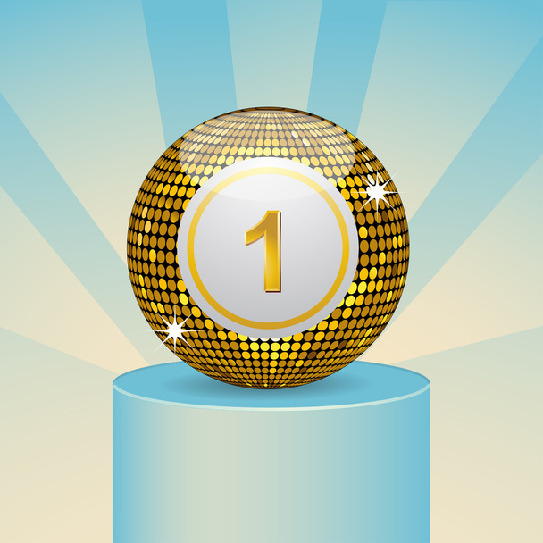 vítězný míč bingo - Vektor, obrázek