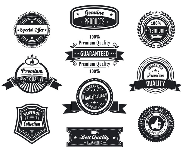 retro premium quality badges - Вектор,изображение