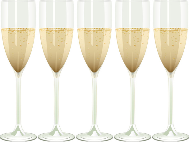 champagneglazen - Vector, afbeelding