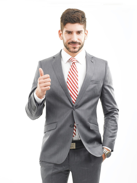 businessman standing with Thumbs up - Foto, imagen