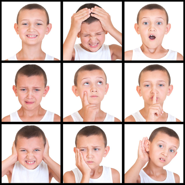 set of emotions child - Foto, afbeelding