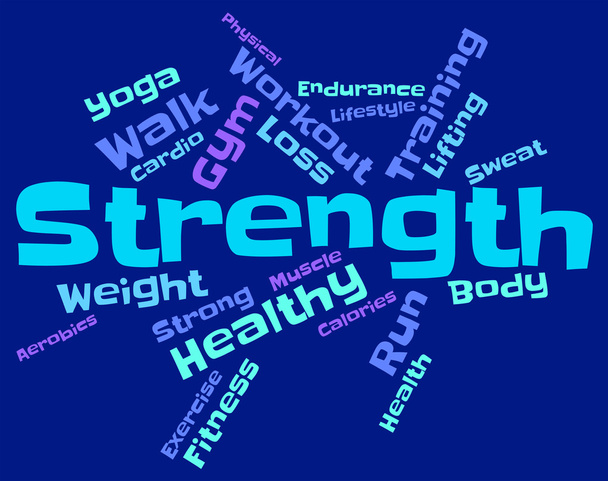 Strength Words Means Tough Force And Sturdiness - Photo, Image