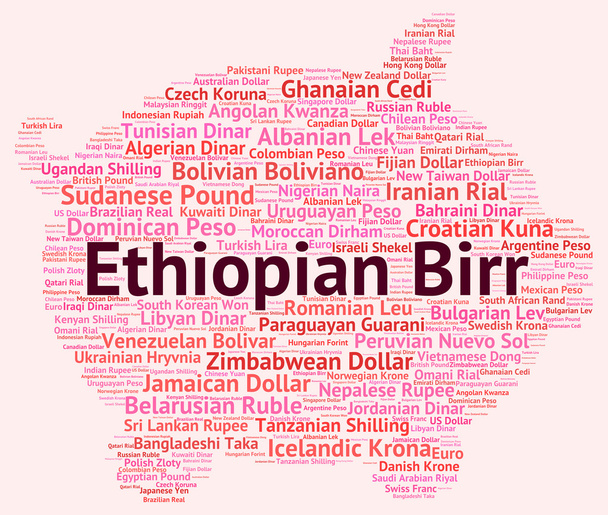 Birr etiope Rappresenta valuta estera ed Etb
 - Foto, immagini