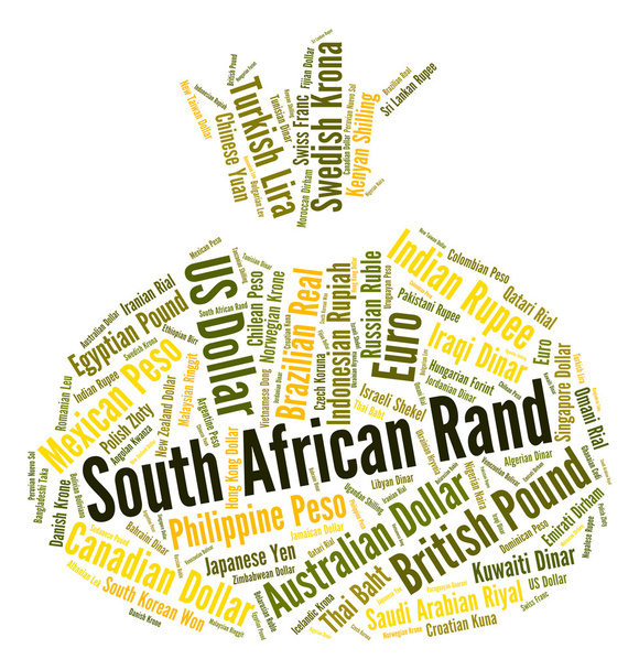 South African Rand Indicates Exchange Rate And Coinage - Photo, Image