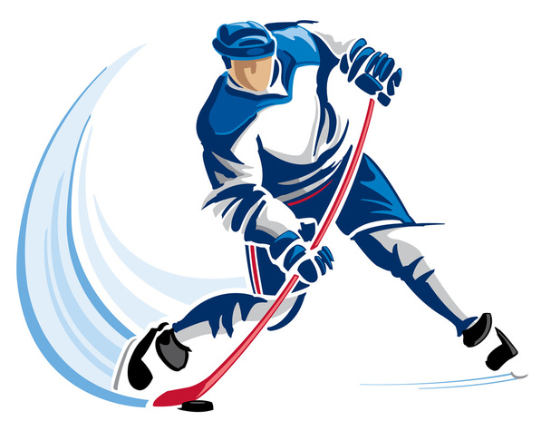 Jugador de hockey - Vector, imagen