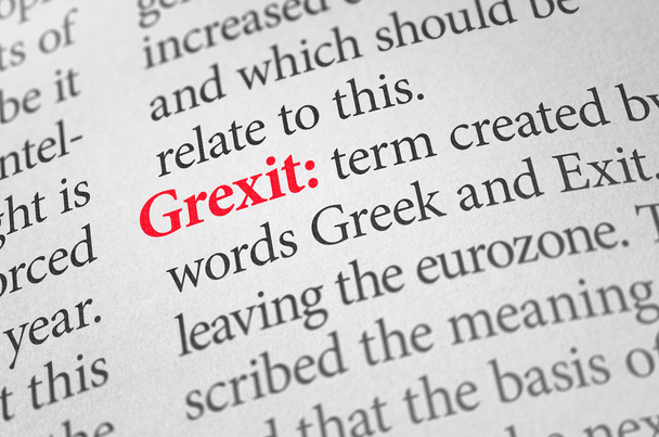 Definición de la palabra Grexit en un diccionario
 - Foto, imagen