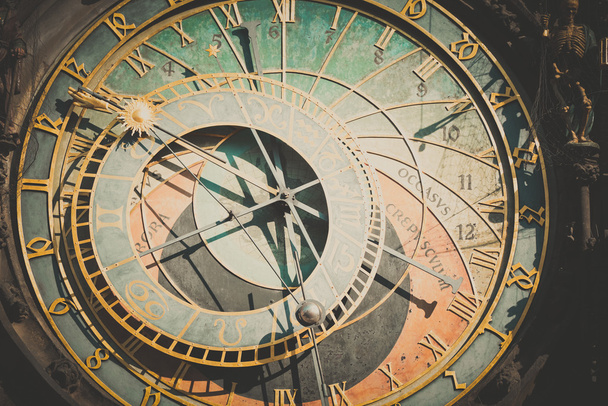 Detail of the astronomical clock - Zdjęcie, obraz
