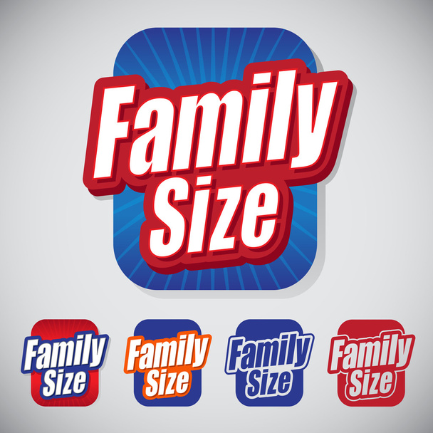 Family Size Icon Seal - Vektör, Görsel