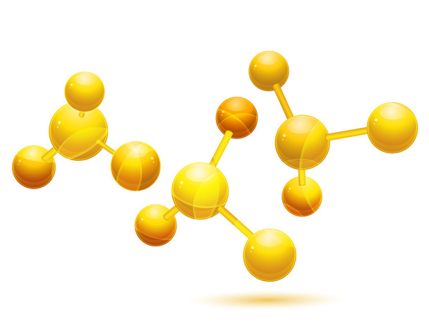 molekulární 3d pozadí na bílém pozadí - Vektor, obrázek