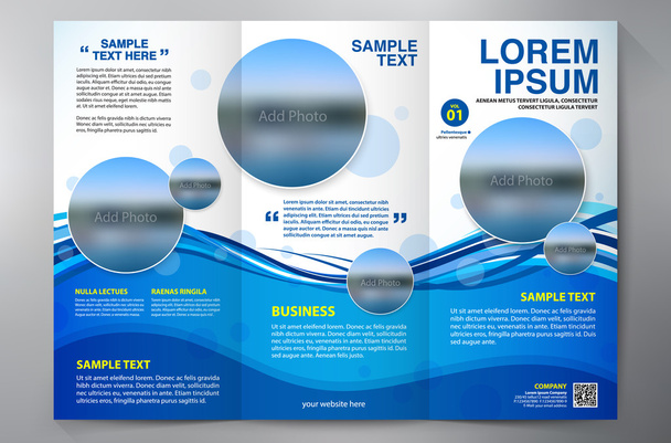 Brochure leaflet design a4 tri-fold template. - Wektor, obraz