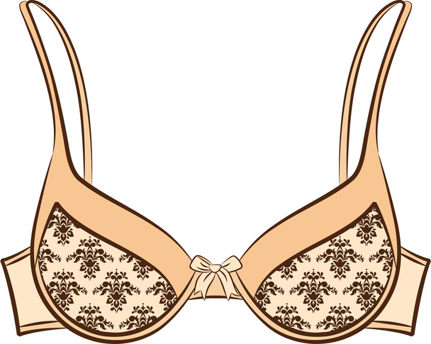 Vintage brassiere with ornament. - Фото, изображение