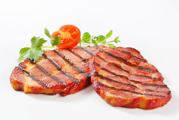 Grillezett sertés nyak steakek - Fotó, kép
