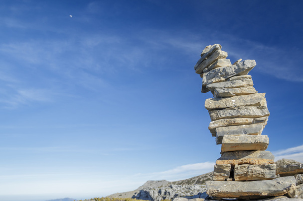 Pile of stone at the mountain - 写真・画像
