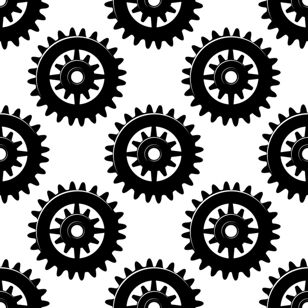 Machine gears and pinions seamless pattern - Vector, Image