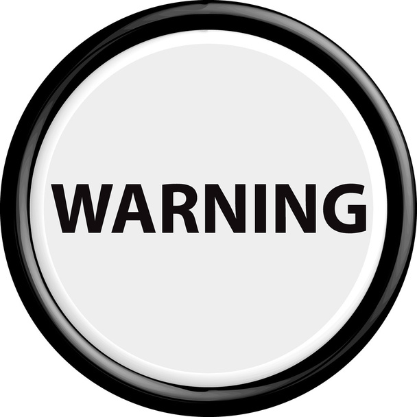Button warning 3d - Vector, Image
