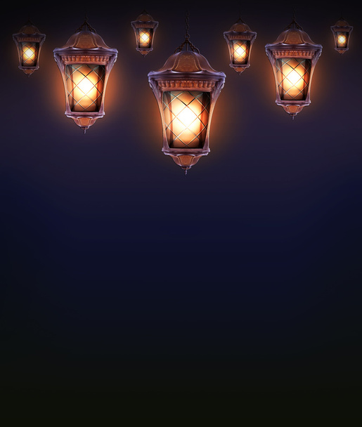 Opknoping lamp met magische abstracte achtergrond - Foto, afbeelding
