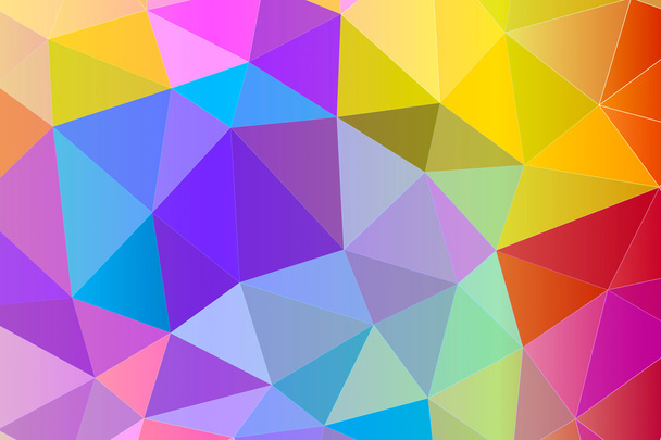 Multicolor Abstract Geometric Background with Triangular Polygon - Vector, Image