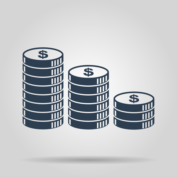stack of coins icon - Vector, Image