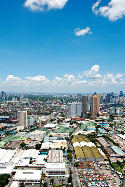 Vista de la ciudad aérea soleada Panorama
 - Foto, imagen