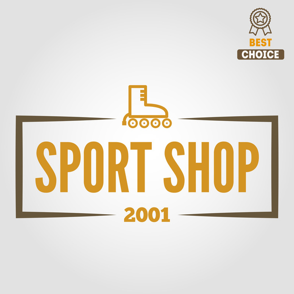 Vintage logo, badge, emblem or logotype elements for sport shop - Διάνυσμα, εικόνα