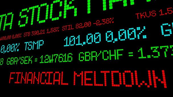 Financial meltdown stock ticker - Fotografie, Obrázek