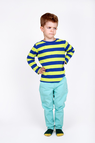 little serious boy portrait - Zdjęcie, obraz