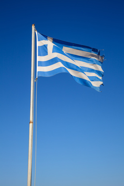 Fluttering Greek flag - Фото, зображення