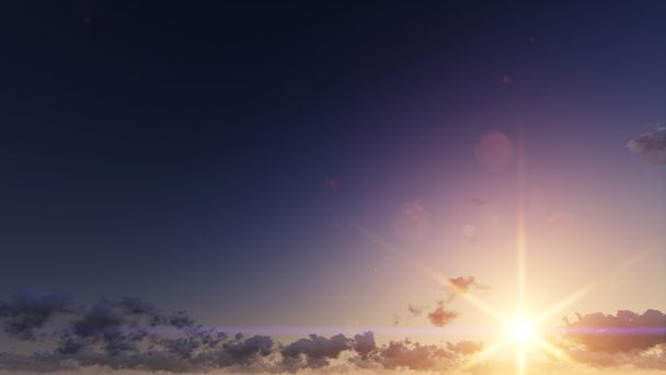 Захід сонця. блакитне небо і хмари
 - Фото, зображення