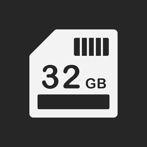 camera SD card icon - Vektor, obrázek