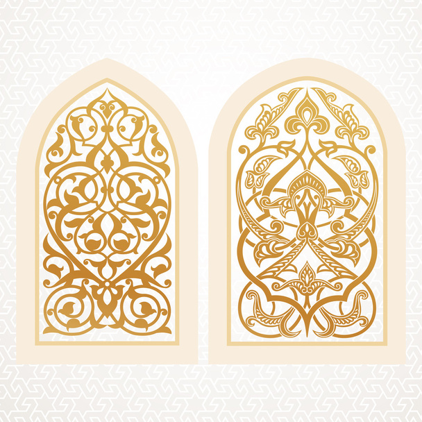 Vector windows in arabic style - Vector, Image