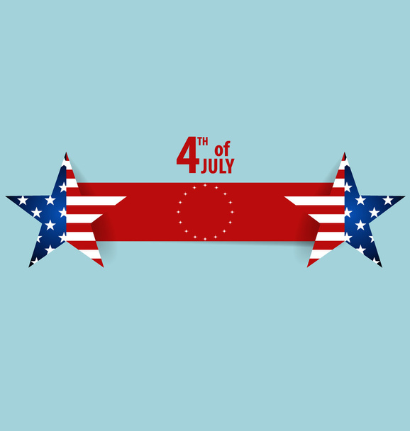 Happy Den nezávislosti karty Spojené státy americké. 4 th Ju - Vektor, obrázek